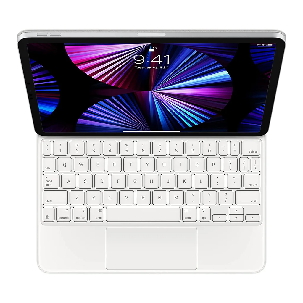 Apple Magic Keyboard - White | Compatible with iPad Pro 11" (1st-4th Gen), 12.9" (1st-6th Gen) & iPad Air (4th-6th Gen)