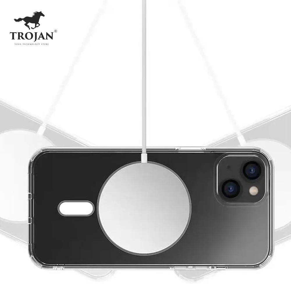 Cover Magnetic Magsafe Transparent For iPhone ( 11 to 13 Pro Max ) image 3