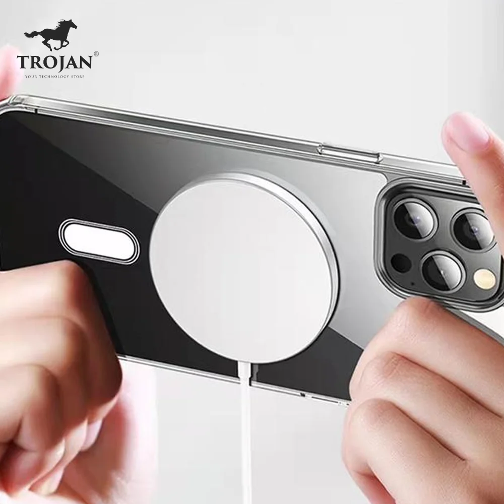 Cover Magnetic Magsafe Transparent For iPhone ( 11 to 13 Pro Max ) image 4