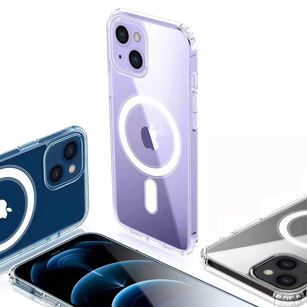 Cover Magnetic Magsafe Transparent For iPhone ( 11 to 13 Pro Max ) image 5
