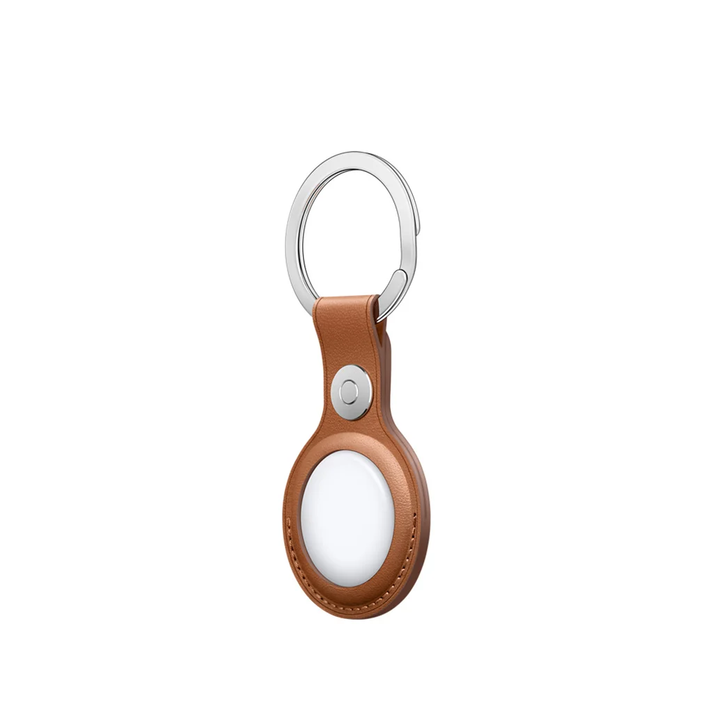 Original Apple AirTag Leather Key Ring ( Brown - Blue ) image 3