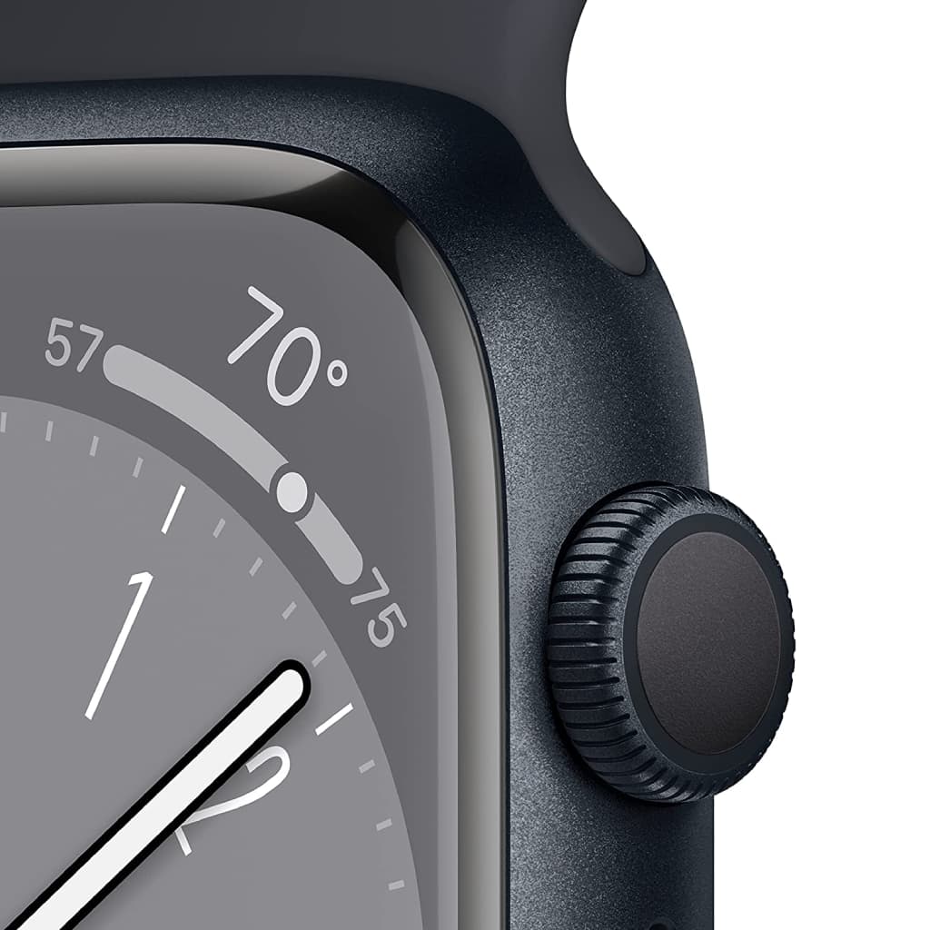 Apple Watch Series 8 45MM, Midnight Aluminum Case with Midnight Sport Band - M/L. Fitness Tracker, Blood Oxygen & ECG Apps, Always-On Retina Display, Water Resistant (Copy) image 3
