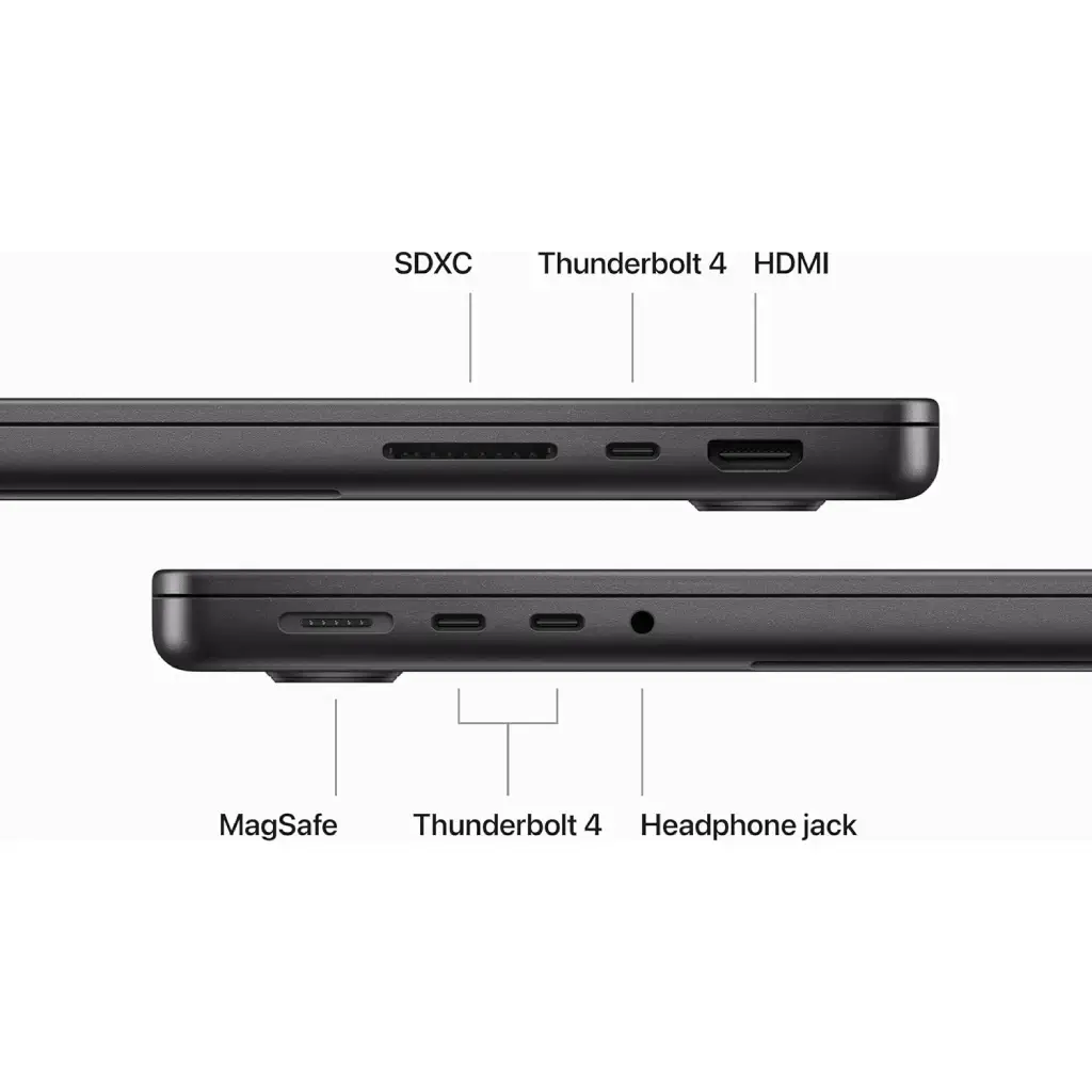 Apple MacBook Pro M3 Pro chip with 11‑core CPU, 14‑core GPU: 14.2-inch Liquid Retina XDR Display, 18GB Memory, 512GB or 1TB SSD - Space Black , (MRX33 - MRX43) image 3