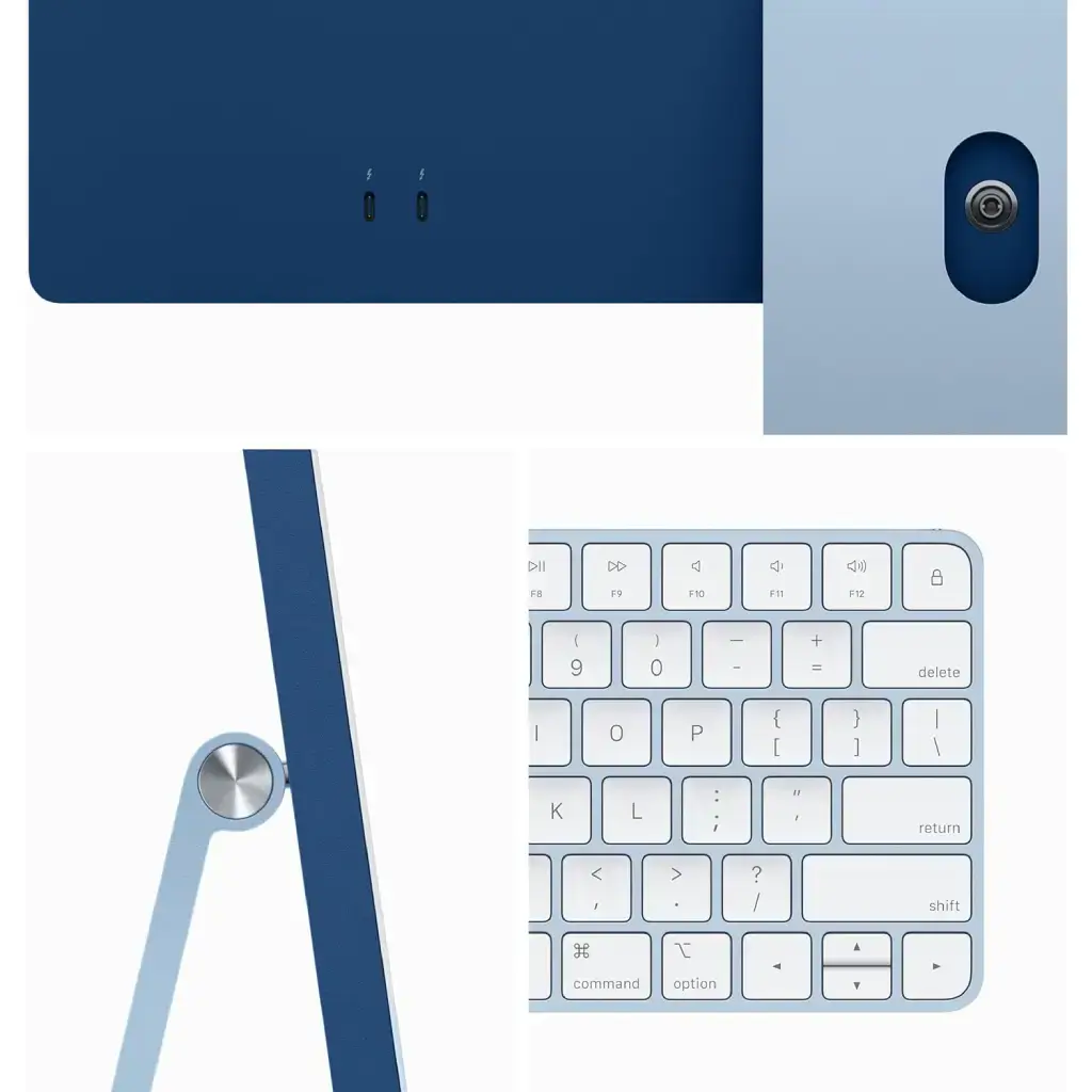 Apple iMac All-in-One Desktop Computer with M3 chip: 8-core CPU, 8-core GPU, 24-inch Retina Display, 8GB or 16GB Unified Memory, 256GB or 512GB SSD Storage, Matching Accessories. - Blue , (MQRC3 - MQRR3) image 4