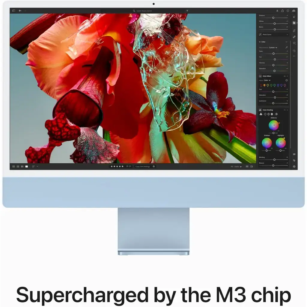 Apple iMac All-in-One Desktop Computer with M3 chip: 8-core CPU, 8-core GPU, 24-inch Retina Display, 8GB or 16GB Unified Memory, 256GB or 512GB SSD Storage, Matching Accessories. - Blue , (MQRC3 - MQRR3) image 5