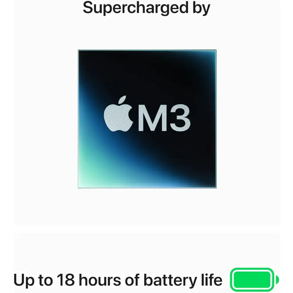 Apple MacBook Air with M3 chip 13-inch Liquid Retina Display, 8GB or 16GB RAM, 256GB or 512GB SSD - Midnight or Starlight , (MRXT3 - MRXW3 - MRXU3) image 4