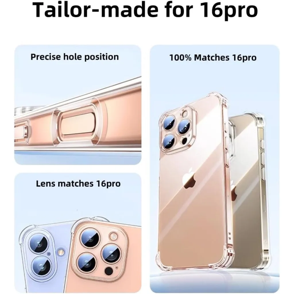Apple Iphone 16 pro ( 6.3‑inch ) - 16 pro max ( 6.9‑inch ) Transparent Cover image 3