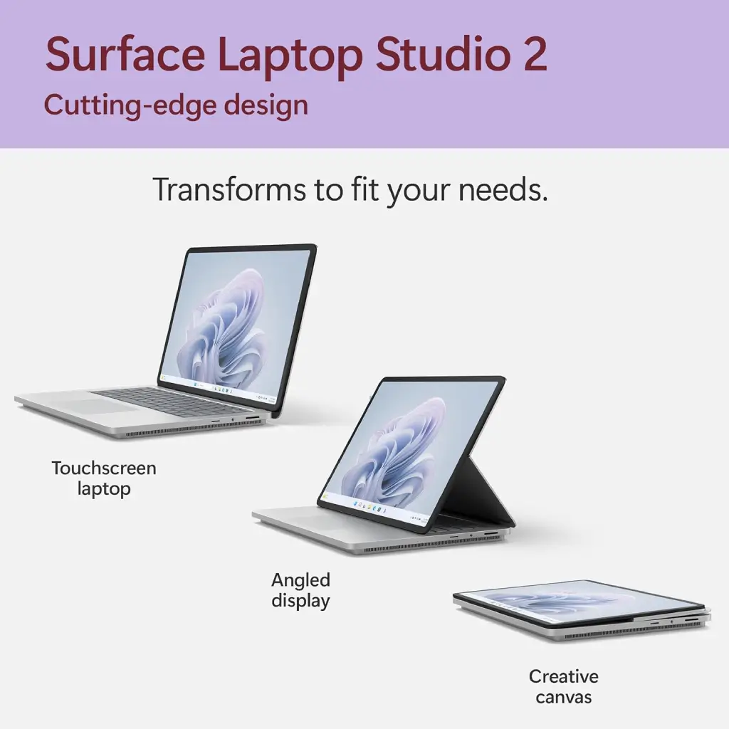 Microsoft Surface Laptop Studio 2 with 14.4" Touchscreen - Intel Core i7, 16GB RAM, 512GB SSD, NVIDIA GeForce RTX™ 4050, Windows 11, Platinum Color image 5