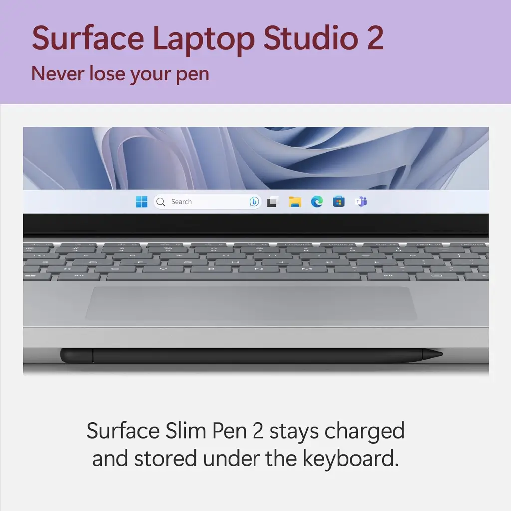 Microsoft Surface Laptop Studio 2 with 14.4" Touchscreen - Intel Core i7, 16GB RAM, 512GB SSD, NVIDIA GeForce RTX™ 4050, Windows 11, Platinum Color image 3