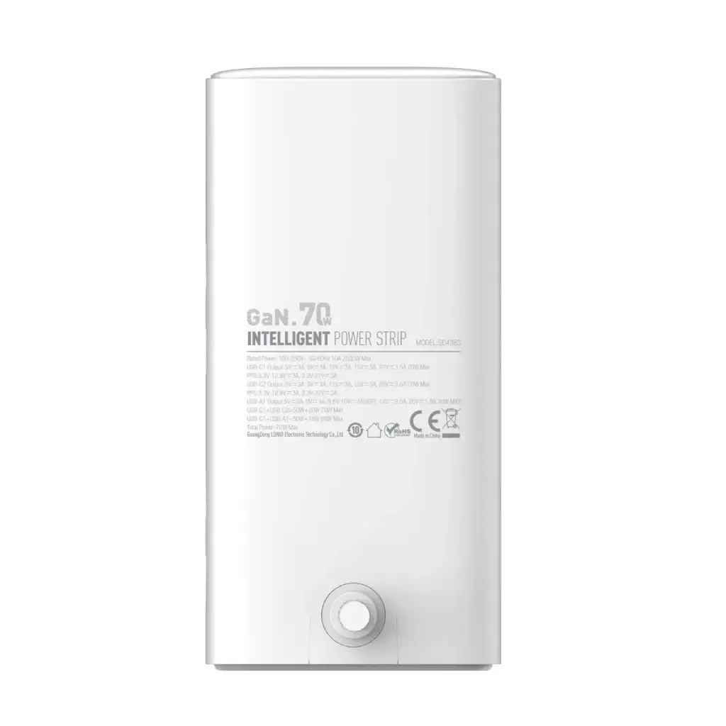 LDNIO SC4383, 4 Power Ports, 70W 2 USB-C PD Ports & 1 USB Port - Ultimate Charging Station image 6
