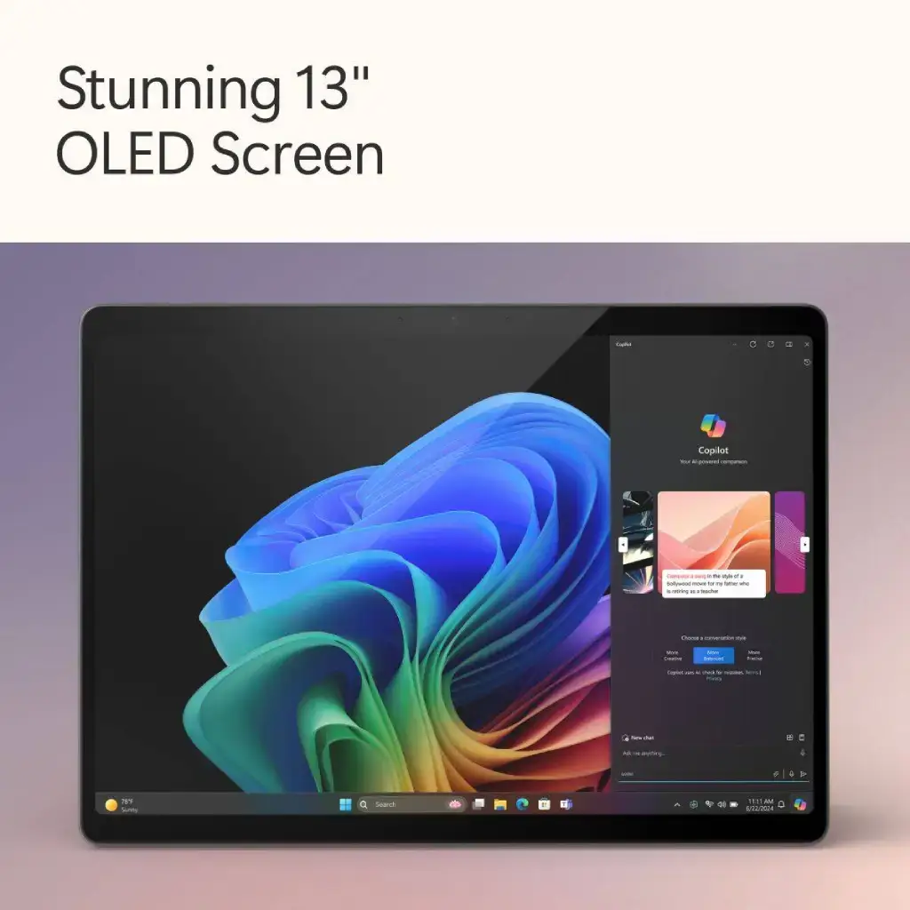 Microsoft Surface Pro 11th Edition Copilot+ PC – 13" OLED Touchscreen, Snapdragon X Elite, 16GB RAM, 512GB SSD – Black image 4