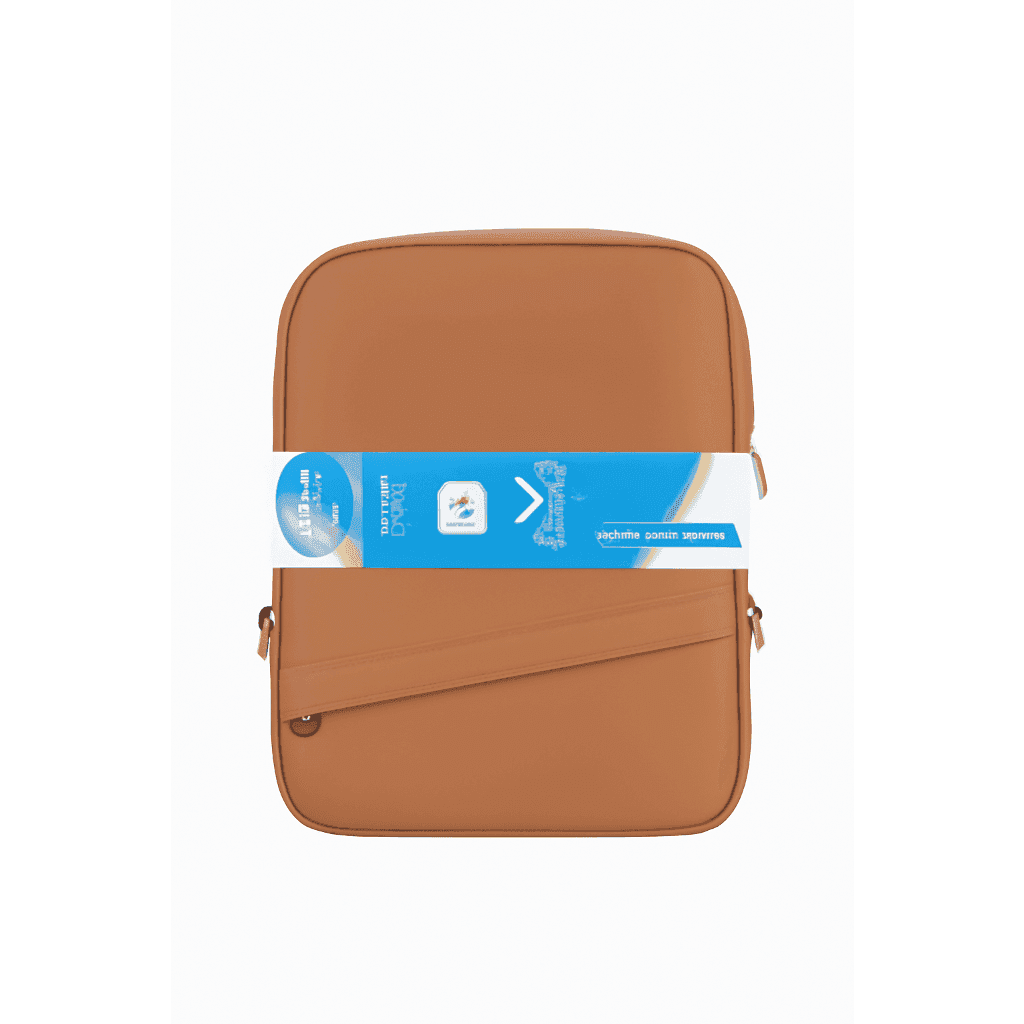 Leather Sleeve  | LapShirt | Brown - Black | 15.6 Inch image 3
