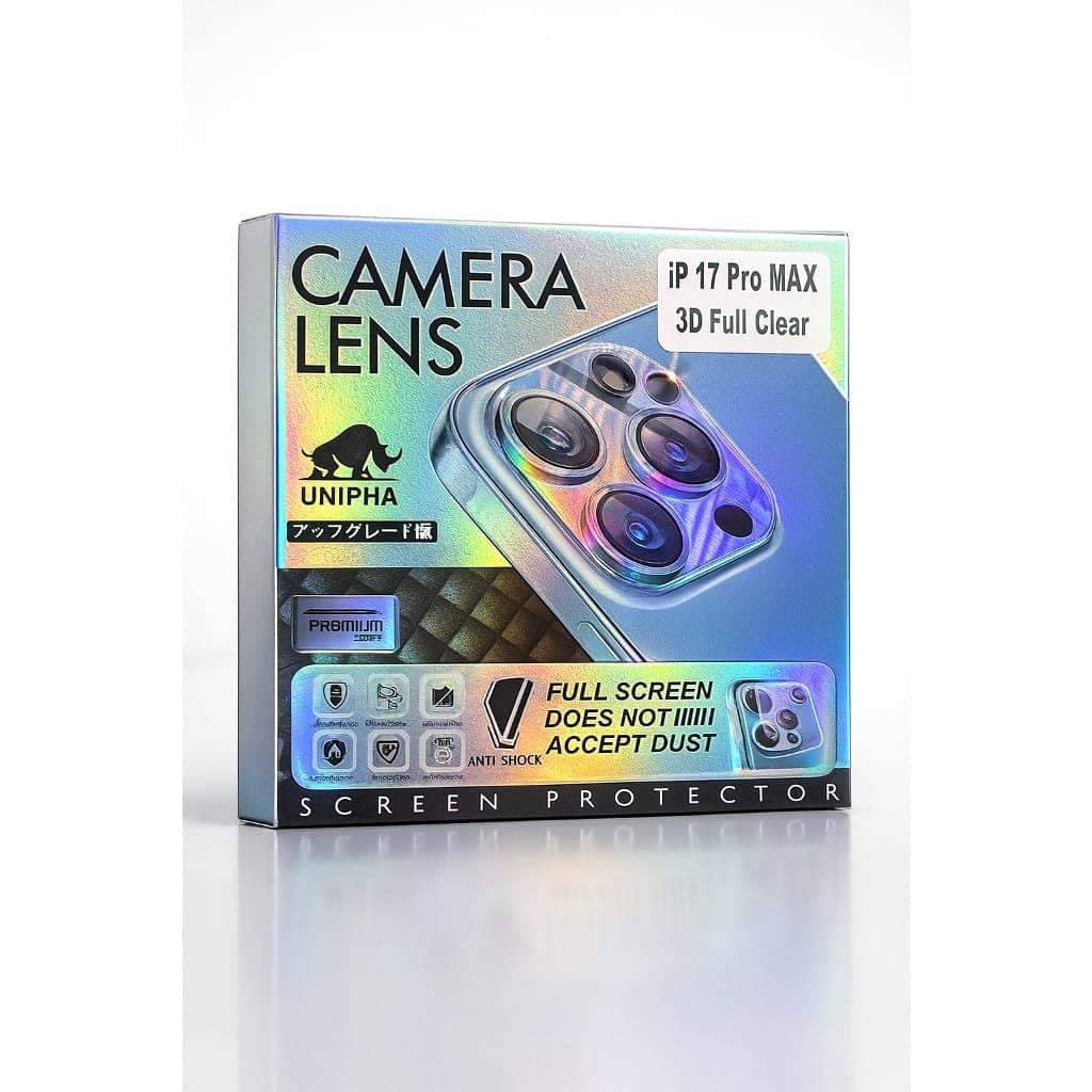 Camera Lens Protector for iPhone 17 / 17 Pro / 17 Pro Max – 3D Full Clear, Anti-Shock, Ultra HD Protection