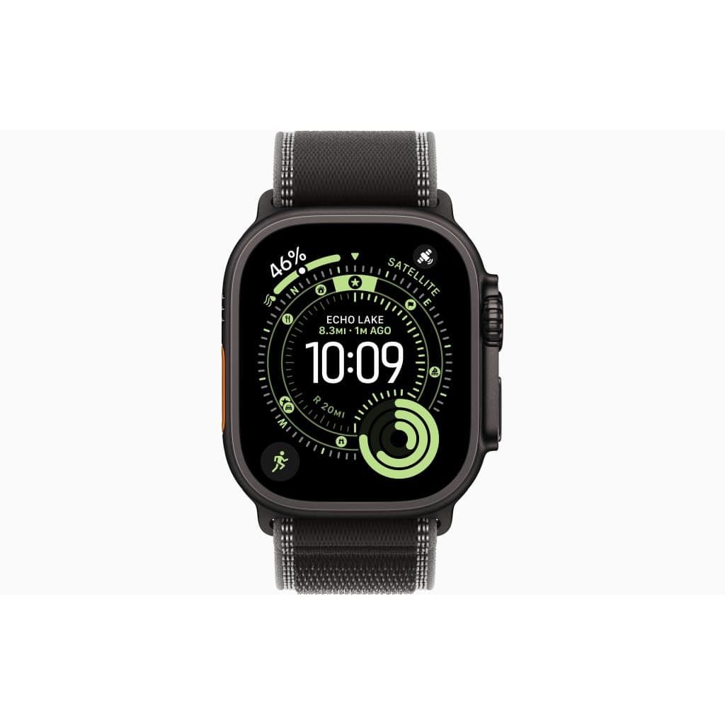 Apple Watch Ultra 3 (49mm) GPS + Cellular, Titanium Case – Black Ti with Charcoal Trail Loop (M/L) | MF1H4 | New image 3