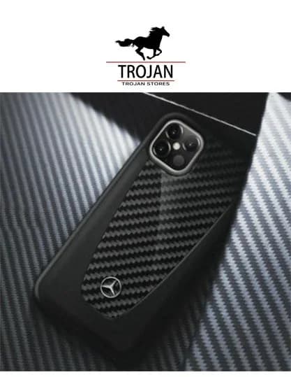 Cover Mercedes Carbon Case HIGH QUALITY For iPhone ( 12 to 12 Pro Max )
