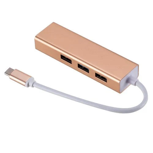 Convert Type-C3.0 to 3 Ports HUB with Gigabit Ethernet Adapter For MacBook USB-C Enabled Devices