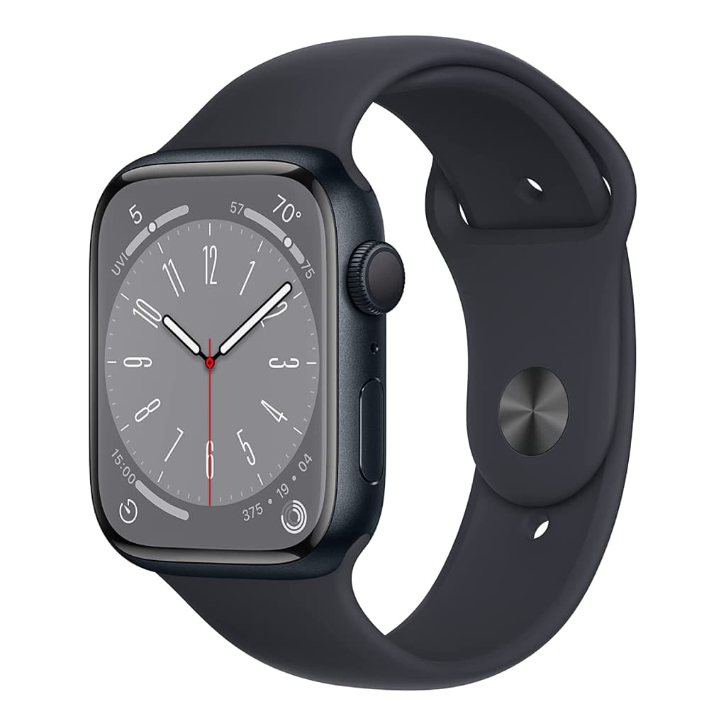 Apple Watch Series 8 45MM, Midnight Aluminum Case with Midnight Sport Band - M/L. Fitness Tracker, Blood Oxygen & ECG Apps, Always-On Retina Display, Water Resistant
