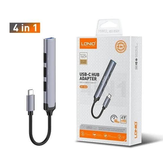 LDNIO USB-C 4-in-1 Hub Adapter – High Speed Type-C to USB